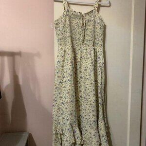 GRACE KARIN Women's 2025 Summer Floral Boho Dress Square Neck Strapped Swing